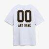 New Orleans Saints Touchdown Wordmark Personalized Name & Number T-Shirt - White - Detail View