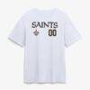 New Orleans Saints Touchdown Wordmark Personalized Name & Number T-Shirt - White - Side View