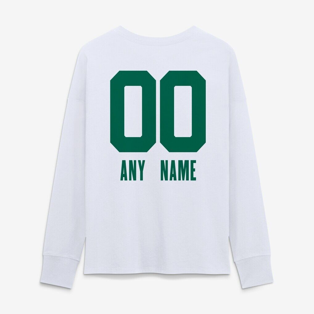 New York Jets Women's Touchdown Wordmark Personalized Name & Number Long Sleeve T-Shirt