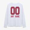 Arizona Cardinals Women's Touchdown Wordmark Personalized Name & Number Long Sleeve T-Shirt - White - Detail View