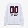 Houston Texans Women's Touchdown Wordmark Personalized Name & Number Long Sleeve T-Shirt - White - Detail View