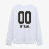 Las Vegas Raiders Women's Touchdown Wordmark Personalized Name & Number Long Sleeve T-Shirt - White - Detail View