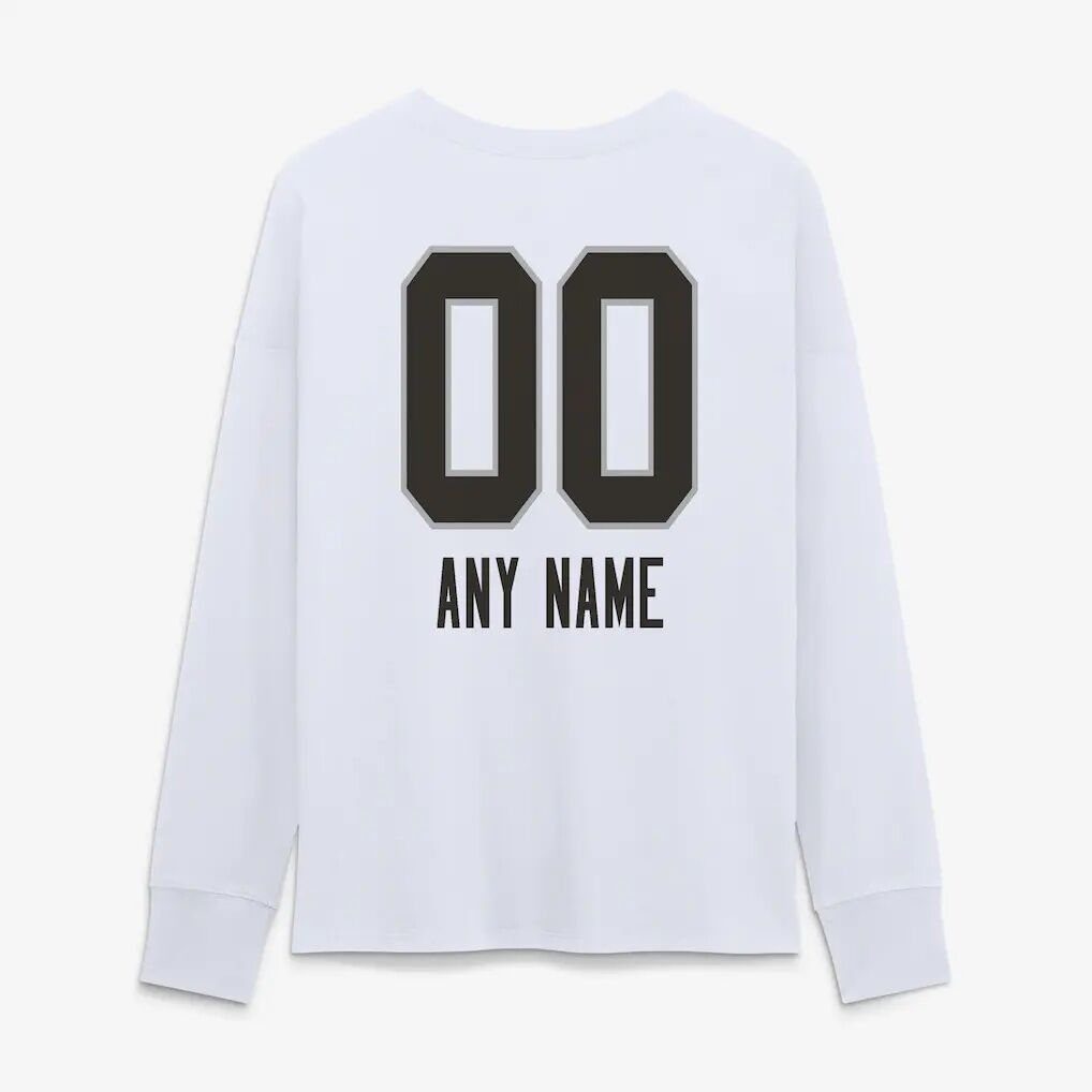 Las Vegas Raiders Women's Touchdown Wordmark Personalized Name & Number Long Sleeve T-Shirt