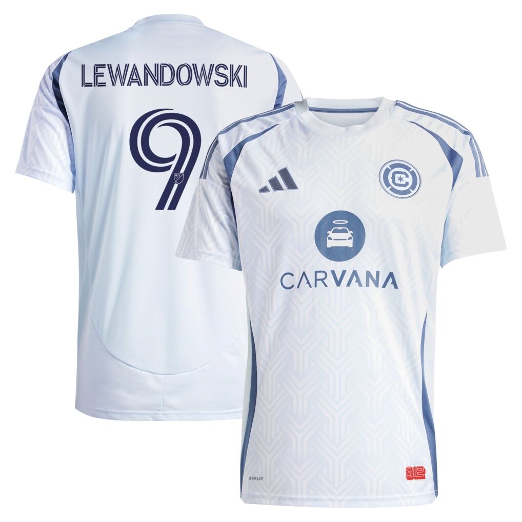Robert Lewandowski Chicago Fire adidas 2025 The Municipal Kit Replica Jersey - Light Blue