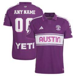 Austin FC adidas 2026 Archive On-Field Authentic Custom Jersey - Purple - Front View