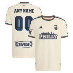 Philadelphia Union adidas 2026 Archive On-Field Authentic Custom Jersey - Tan - Front View