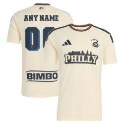 Philadelphia Union adidas 2026 Archive Replica Custom Jersey - Tan - Front View