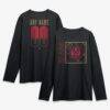 Atlanta United FC Home Field Pop Personalized Name & Number Long Sleeve T-Shirt - Black - Front View