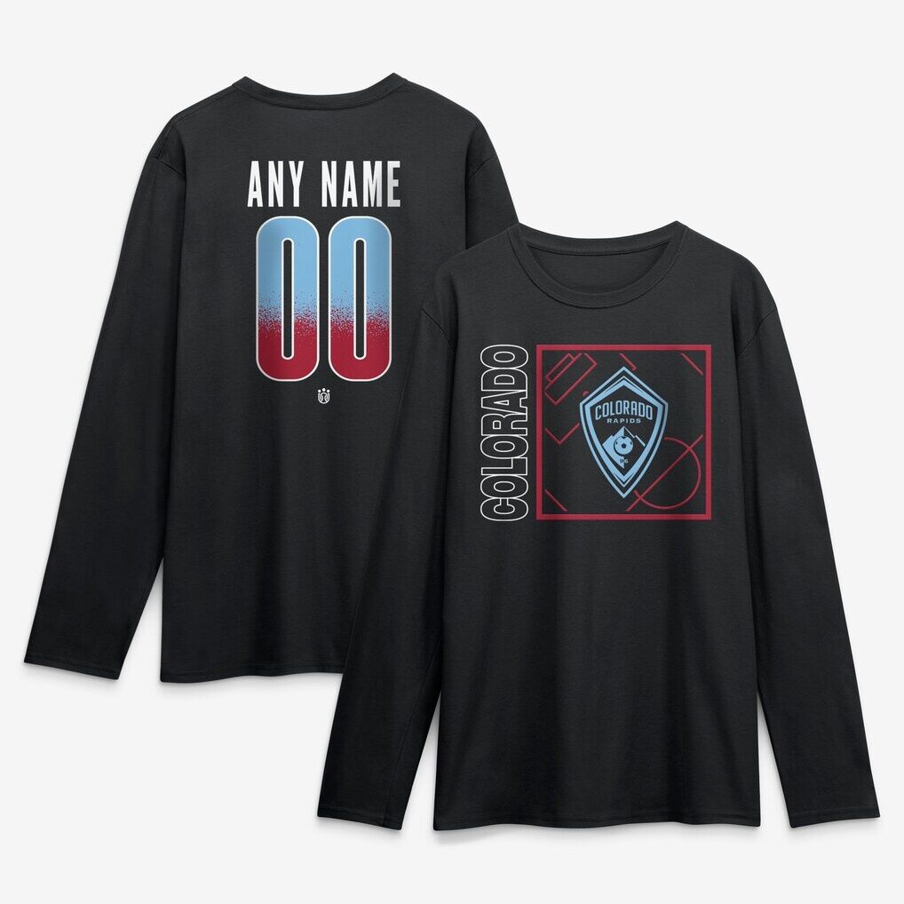 Colorado Rapids  Home Field Pop Personalized Name & Number Long Sleeve T-Shirt