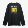 Columbus Crew Home Field Pop Personalized Name & Number Long Sleeve T-Shirt - Black - Detail View