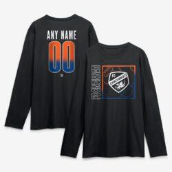 FC Cincinnati Home Field Pop Personalized Name & Number Long Sleeve T-Shirt - Black - Front View
