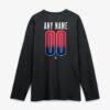 FC Dallas Home Field Pop Personalized Name & Number Long Sleeve T-Shirt - Black - Detail View