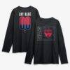FC Dallas Home Field Pop Personalized Name & Number Long Sleeve T-Shirt - Black - Front View