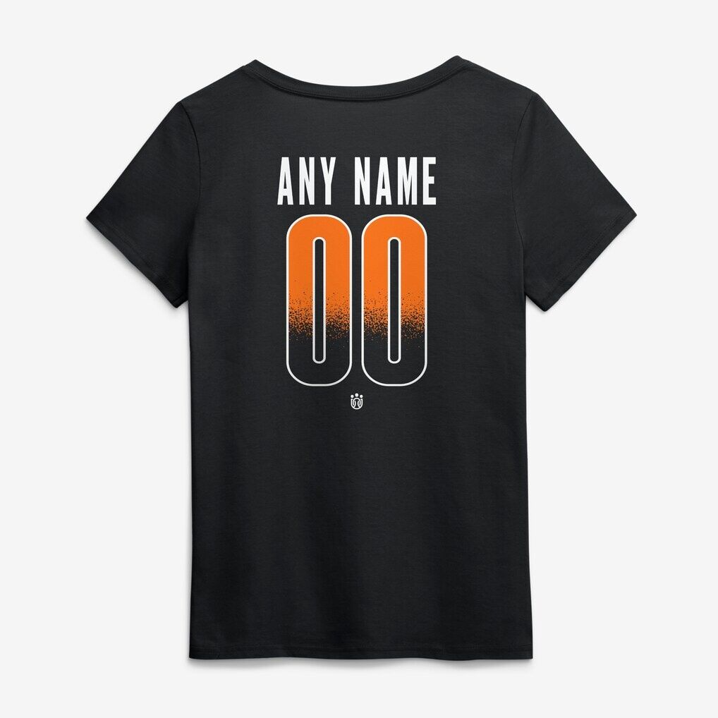 Houston Dynamo FC Women's Home Field Pop Personalized Name & Number V-Neck T-Shirt