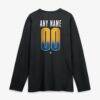 LA Galaxy Home Field Pop Personalized Name & Number Long Sleeve T-Shirt - Black - Detail View