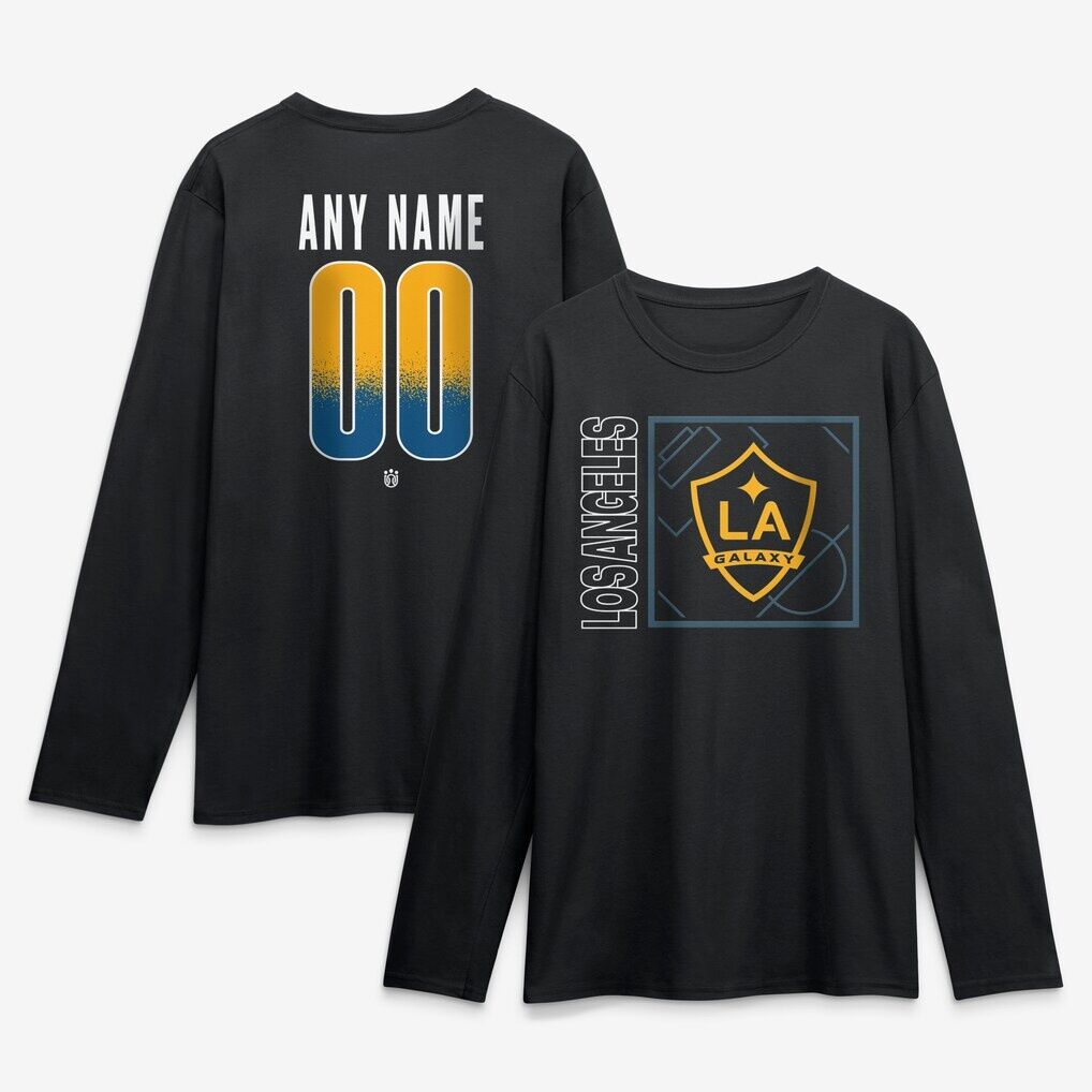 LA Galaxy  Home Field Pop Personalized Name & Number Long Sleeve T-Shirt