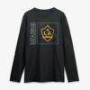 LA Galaxy Home Field Pop Personalized Name & Number Long Sleeve T-Shirt - Black - Side View