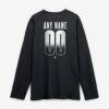 Nashville SC Home Field Pop Personalized Name & Number Long Sleeve T-Shirt - Black - Detail View