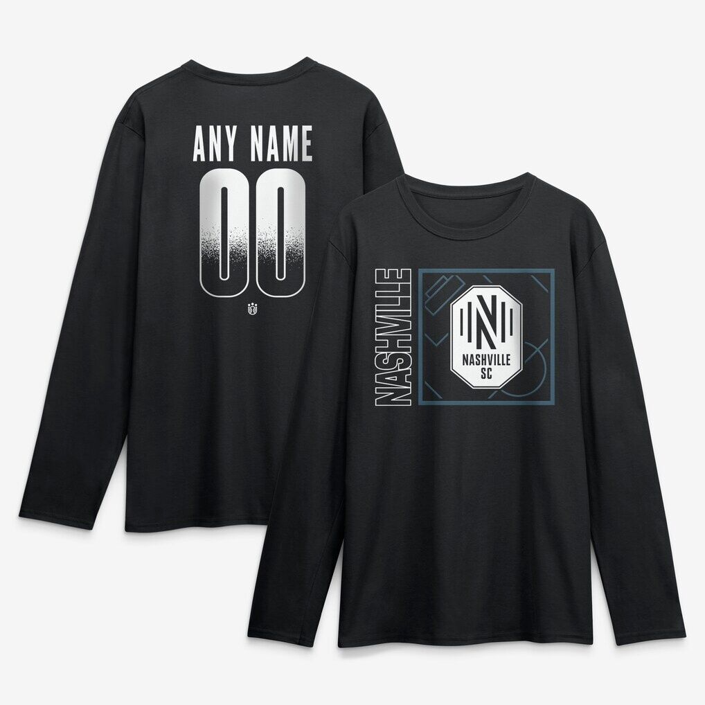 Nashville SC  Home Field Pop Personalized Name & Number Long Sleeve T-Shirt