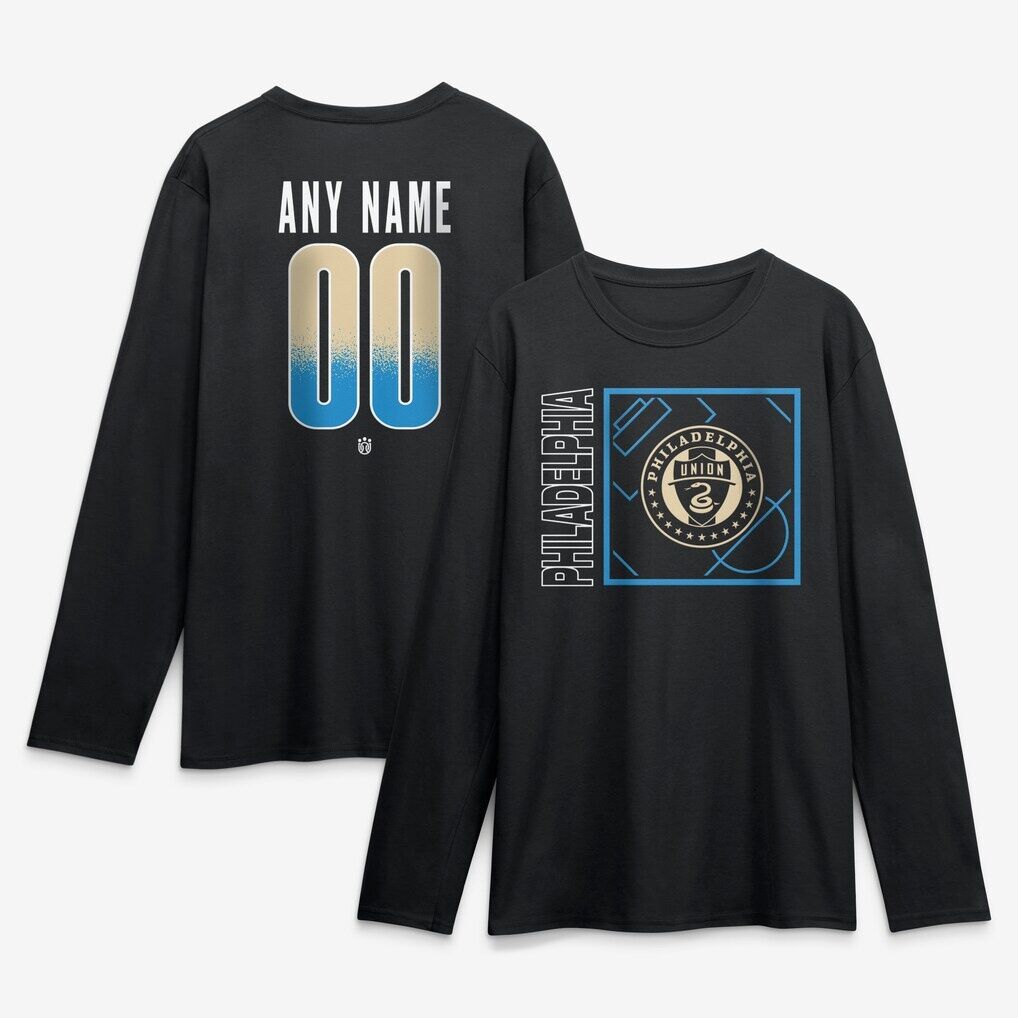 Philadelphia Union  Home Field Pop Personalized Name & Number Long Sleeve T-Shirt