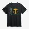 Portland Timbers Home Field Pop Personalized Name & Number T-Shirt - Black - Side View