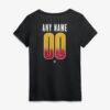Real Salt Lake Women's Home Field Pop Personalized Name & Number V-Neck T-Shirt - Black - Detail View