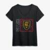 Real Salt Lake Women's Home Field Pop Personalized Name & Number V-Neck T-Shirt - Black - Side View