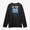 Vancouver Whitecaps FC Home Field Pop Personalized Name & Number Long Sleeve T-Shirt - Black - Detail View