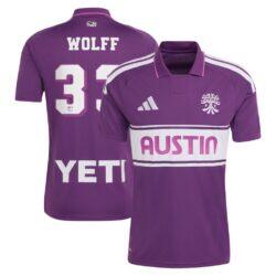 Owen Wolff Austin FC adidas 2026 Archive Replica Jersey - Purple - Front View