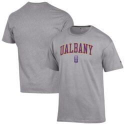 UAlbany Great Danes Champion Campus T-Shirt - Gray - Front View
