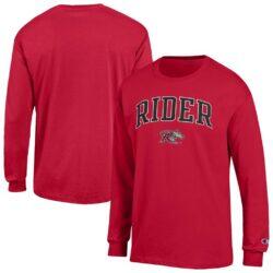 Rider Broncs Champion Campus Long-Sleeve T-Shirt - Scarlet - Front View