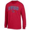 Saginaw Valley State Cardinals Champion Campus Long-Sleeve T-Shirt - Scarlet - Side View
