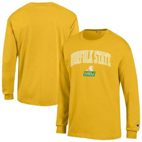 Norfolk State Spartans Champion Campus Long-Sleeve T-Shirt - Yellow - Front View