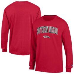 Southern Oregon Raiders Champion Campus Long-Sleeve T-Shirt - Scarlet - Front View