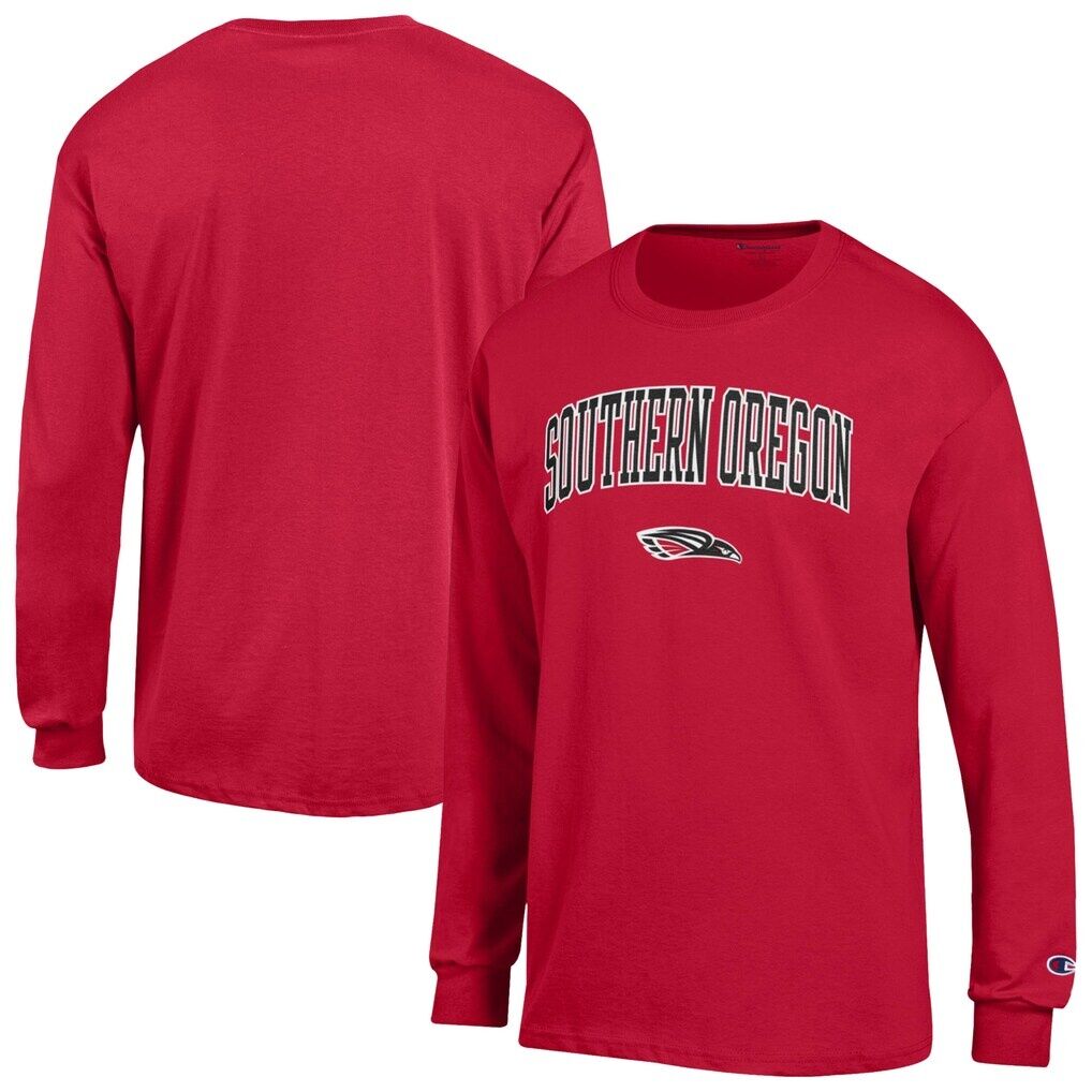 Southern Oregon Raiders Champion  Campus Long-Sleeve T-Shirt - Scarlet