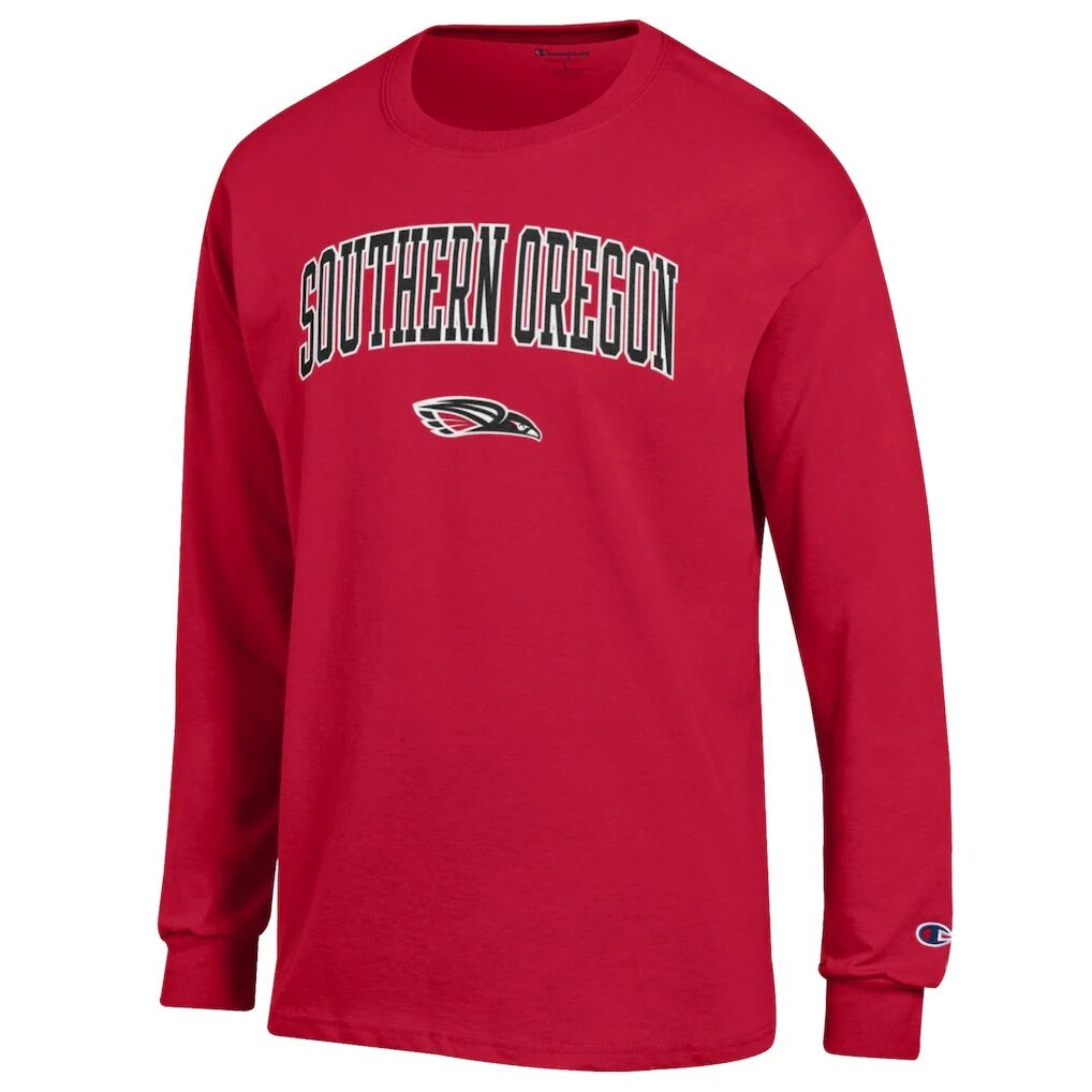 Southern Oregon Raiders Champion  Campus Long-Sleeve T-Shirt - Scarlet