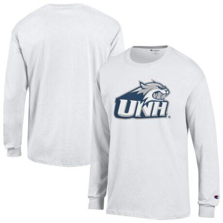 New Hampshire Wildcats Champion Campus Long-Sleeve T-Shirt - White - Front View