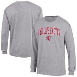 Phillips Exeter Academy Big Red Champion Campus Long-Sleeve T-Shirt - Gray - Front View