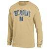 Mount St. Mary's Mountaineers Champion Campus Long-Sleeve T-Shirt - Gold - Side View