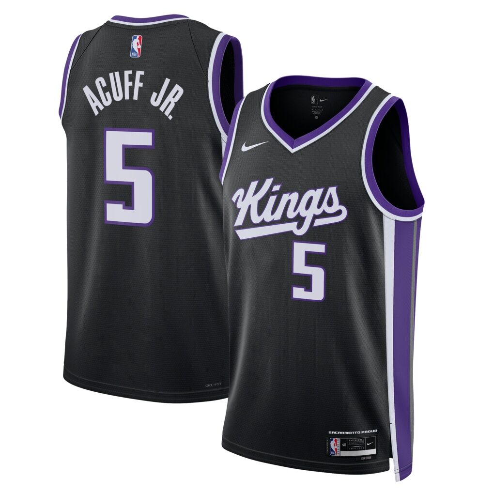 Darius Acuff Jr. Sacramento Kings Nike Youth Swingman Jersey - Black - Icon Edition