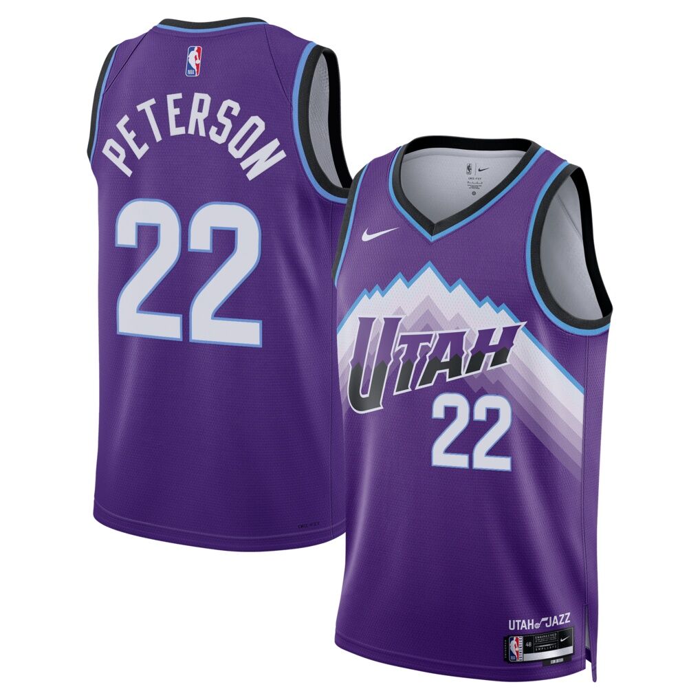 Darryn Peterson Utah Jazz Nike Youth Swingman Jersey - Purple - Icon Edition