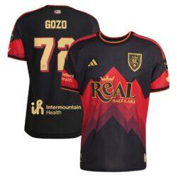 Zavier Gozo Real Salt Lake adidas 2026 Archive On-Field Authentic Jersey - Black - Front View