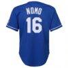 Hideo Nomo Los Angeles Dodgers Mitchell & Ness Youth Cooperstown Collection Mesh Batting Practice Jersey - - Detail View