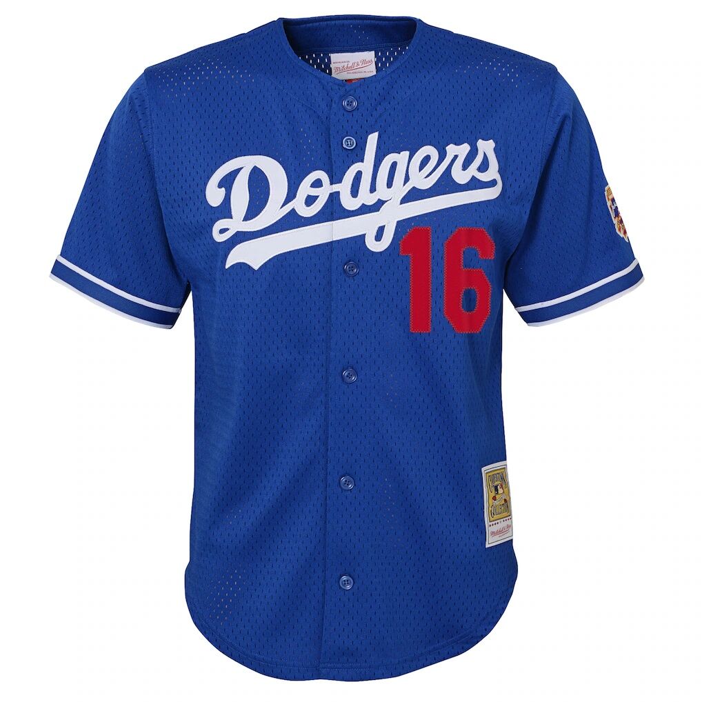 Hideo Nomo Los Angeles Dodgers Mitchell & Ness Youth Cooperstown Collection Mesh Batting Practice Jersey - Royal