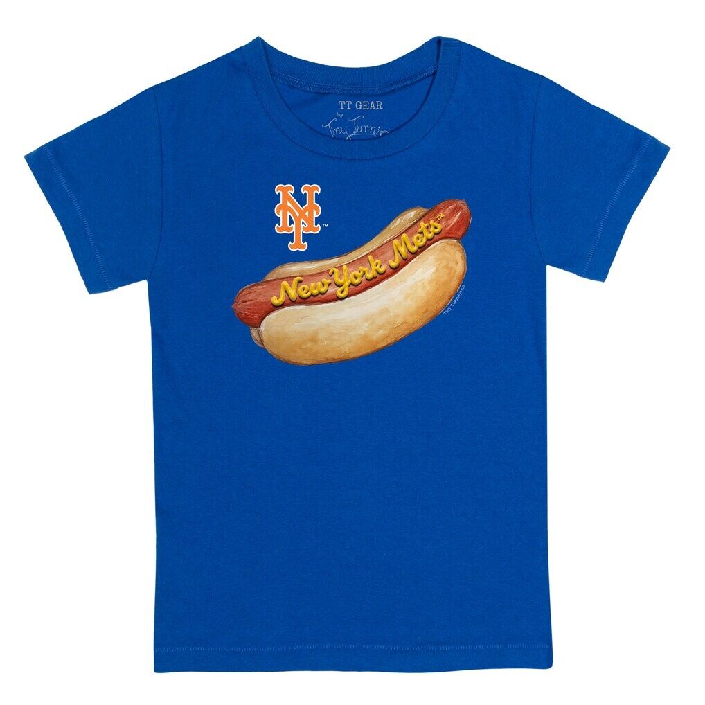 New York Mets Tiny Turnip Infant Hot Dog T-Shirt - Royal