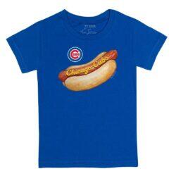 Chicago Cubs Tiny Turnip Infant Hot Dog T-Shirt - - Front View