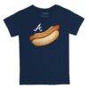 Atlanta Braves Tiny Turnip Infant Hot Dog T-Shirt - Navy - Front View