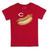 Cincinnati Reds Tiny Turnip Infant Hot Dog T-Shirt - Red - Front View