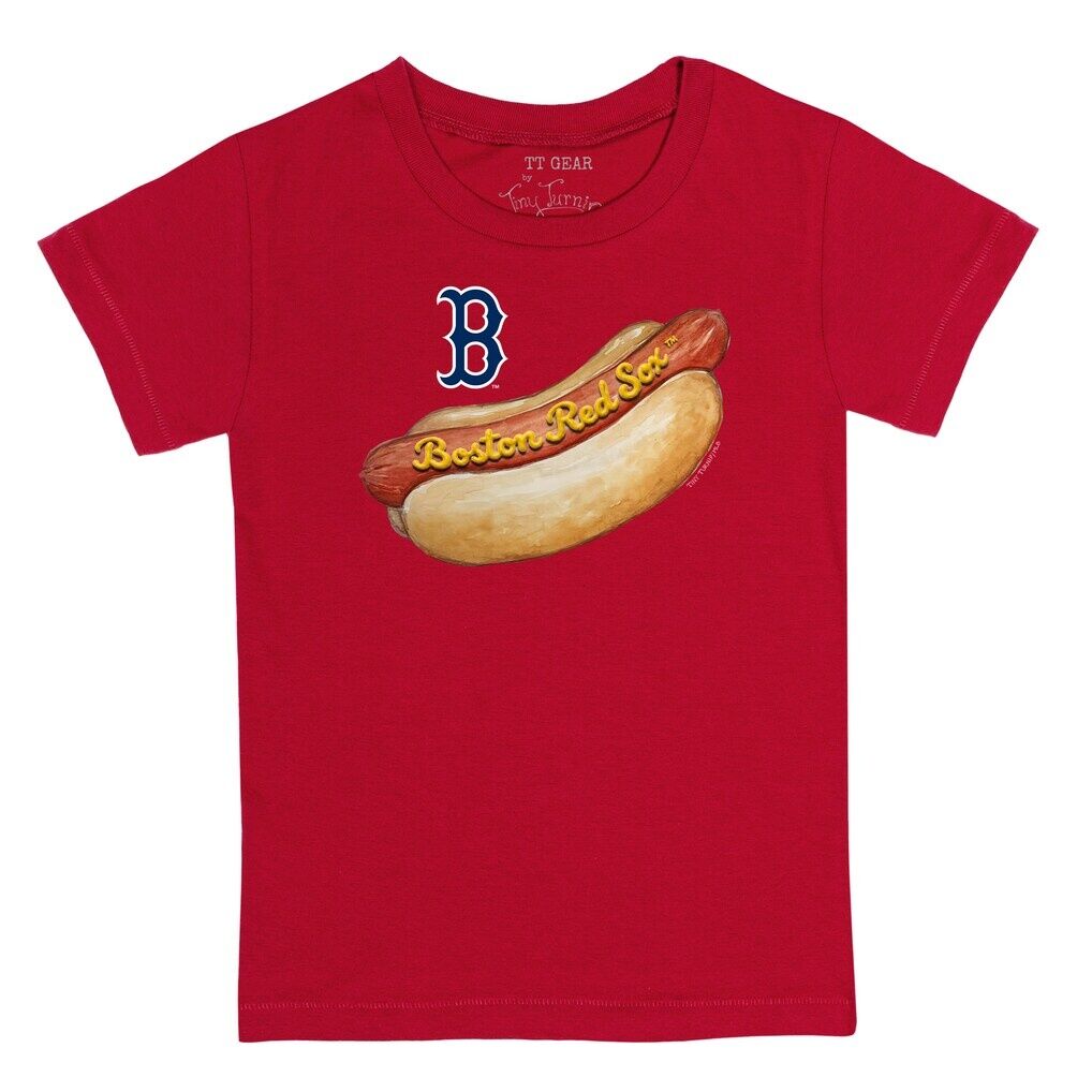 Boston Red Sox Tiny Turnip Toddler Hot Dog T-Shirt