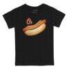 Baltimore Orioles Tiny Turnip Toddler Hot Dog T-Shirt - Black - Front View